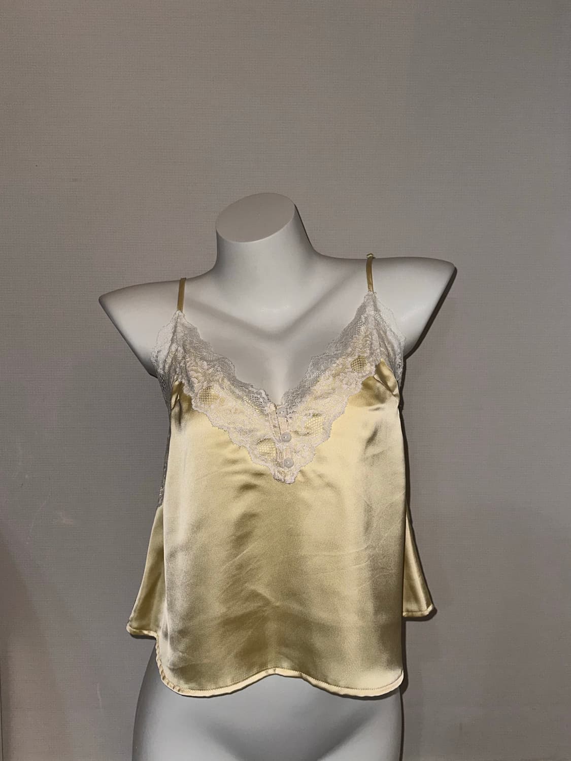 크림레몬 빈티지 레이스 페어리코어 새틴 슬리브리스 상품이미지5