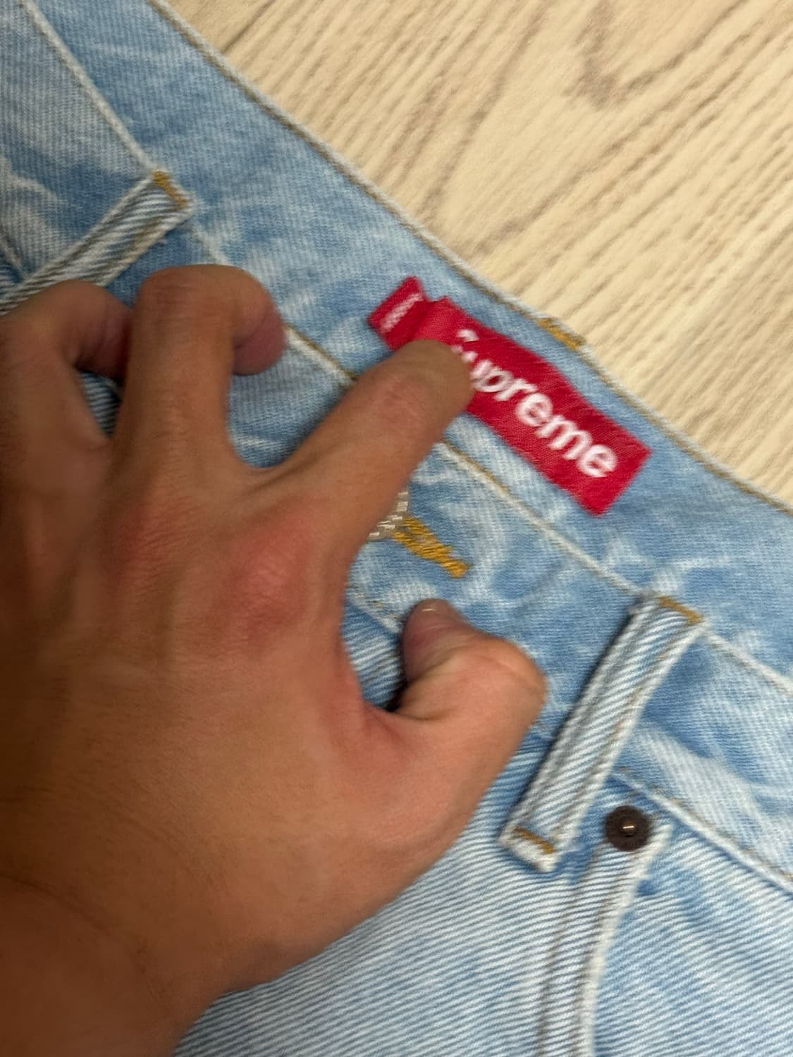 슈프림 배기 쇼츠 데님 반바지 라이트 워시드 인디고 25SS 상품이미지6