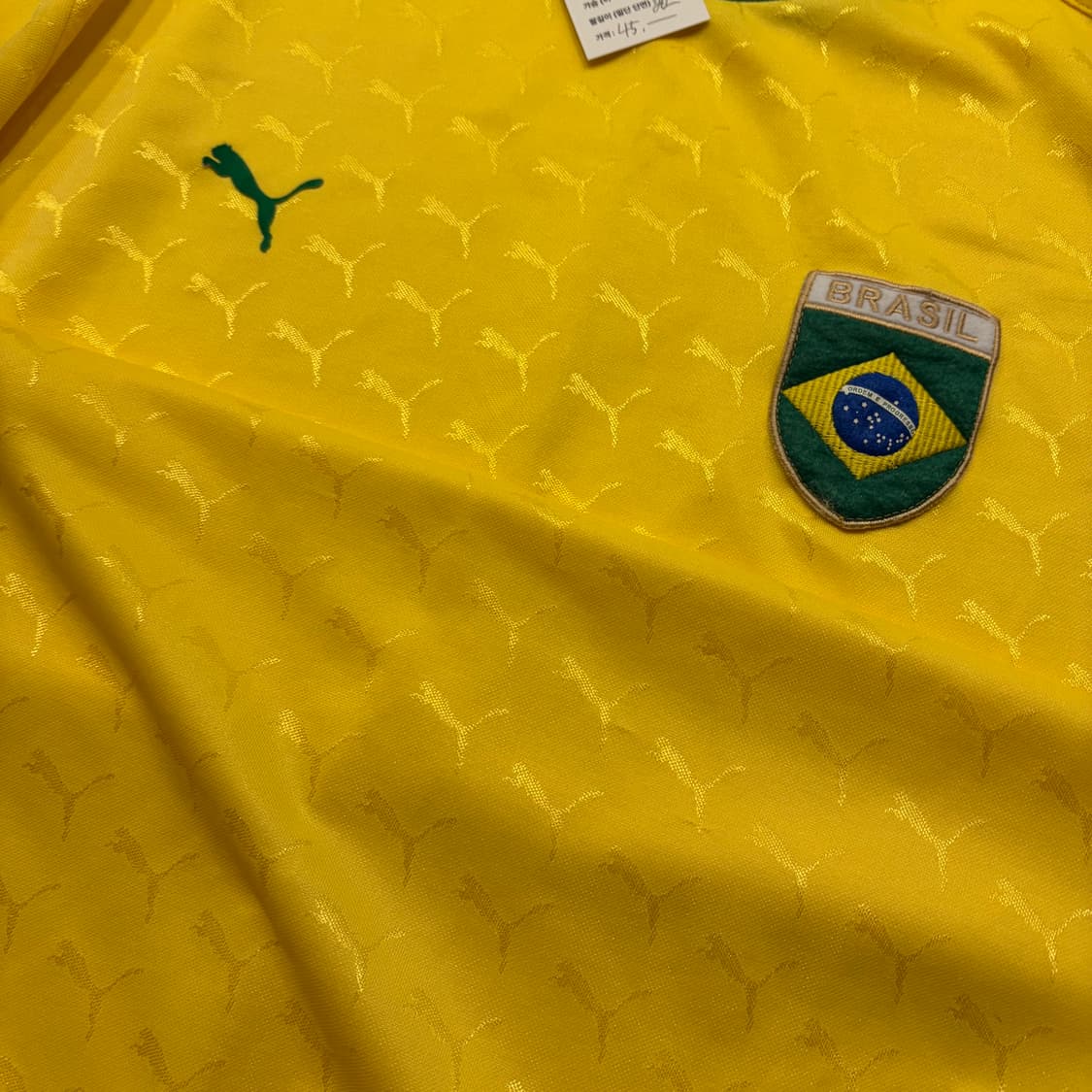 [XL] 푸마 브라질 축구 유니폼 옐로우 반팔 C709 상품이미지5