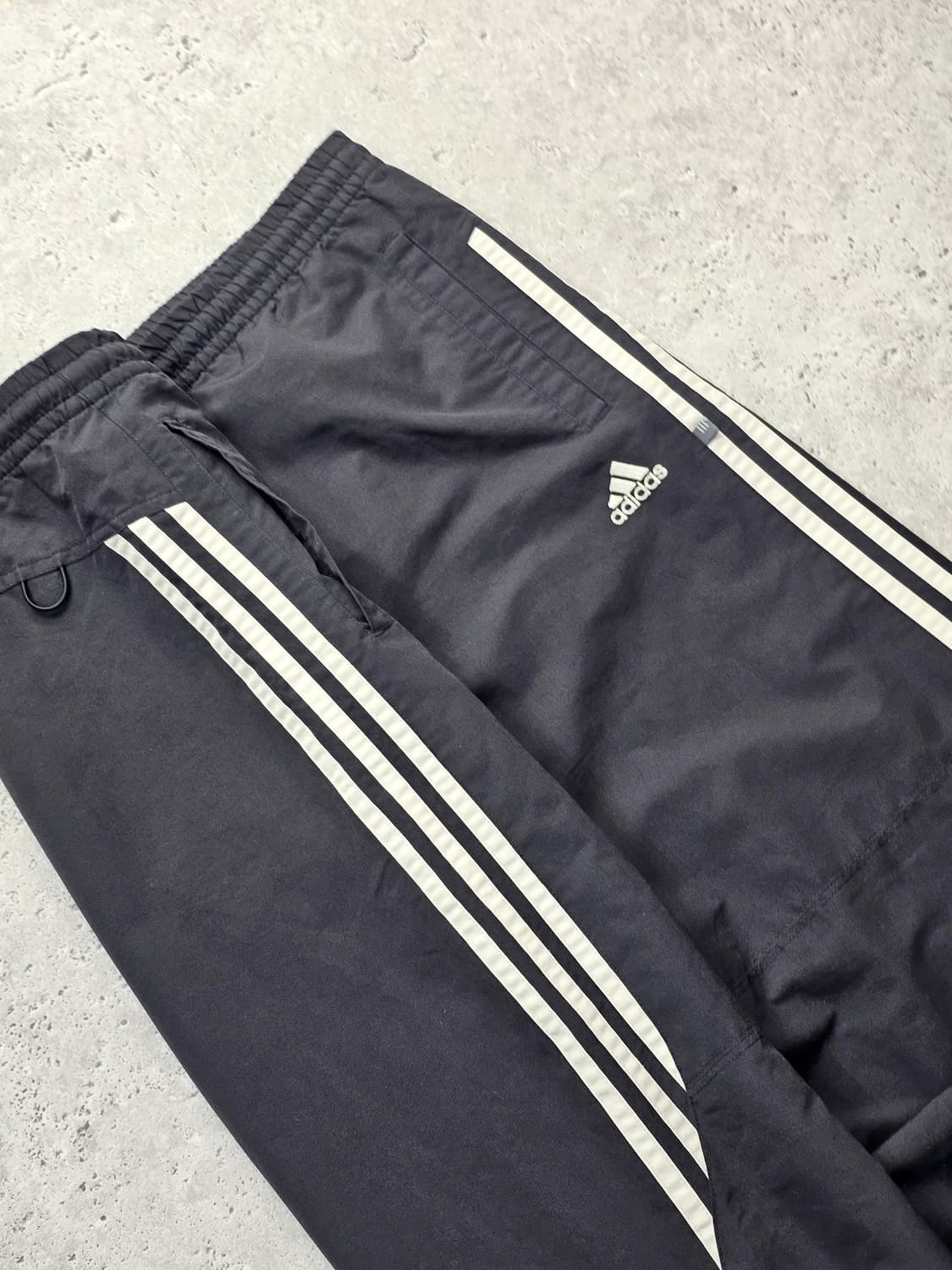 아디다스 삼선 딥차콜 트랙팬츠 바람막이 와이드 바지 상품이미지3