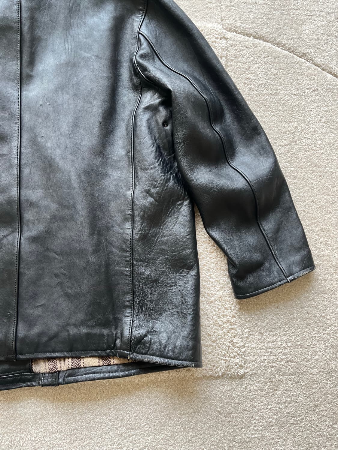 50-60s 프렌치 르 코르뷔지에 레더 자켓 (105-108) 상품이미지9