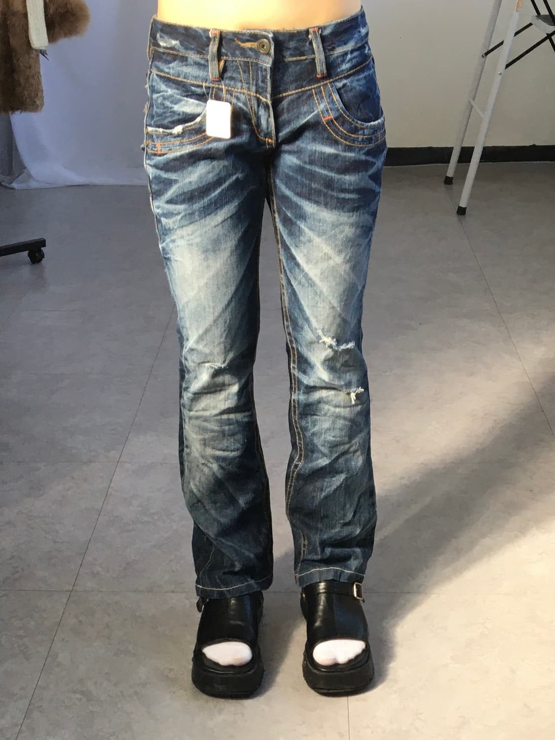 Stud point washing denim pants 상품이미지7