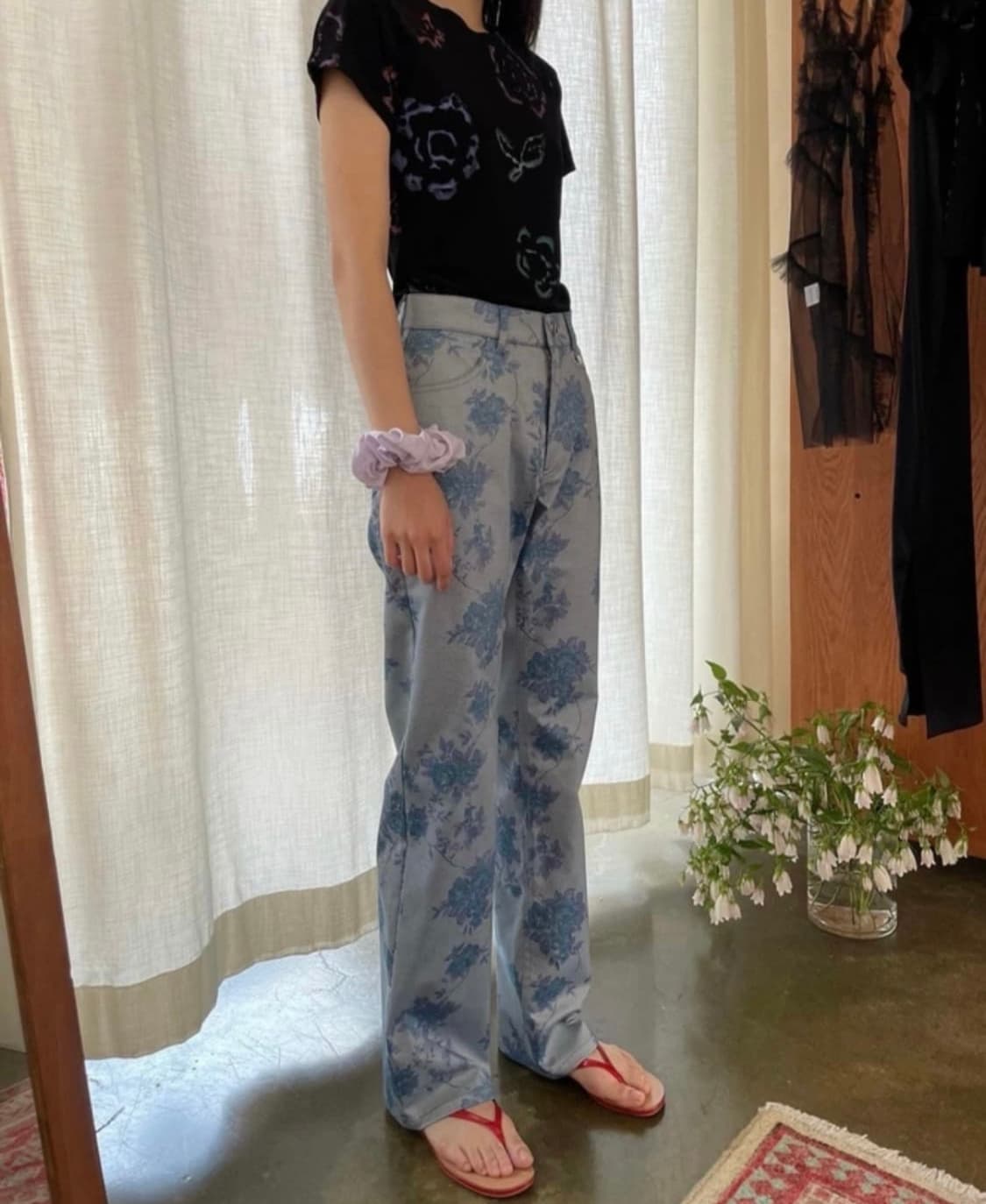 TEAK blue rose pants 티크 팬츠 상품이미지3
