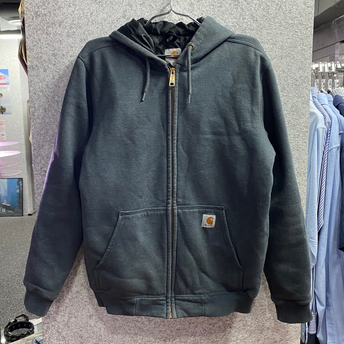 칼하트 로고 헤비웨이트 차콜 후드집업 B3604 상품이미지2