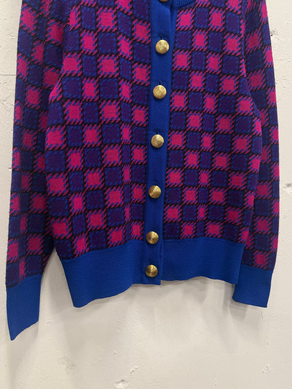 55) Yves Saint Laurent Wool Check Cardig 상품이미지4