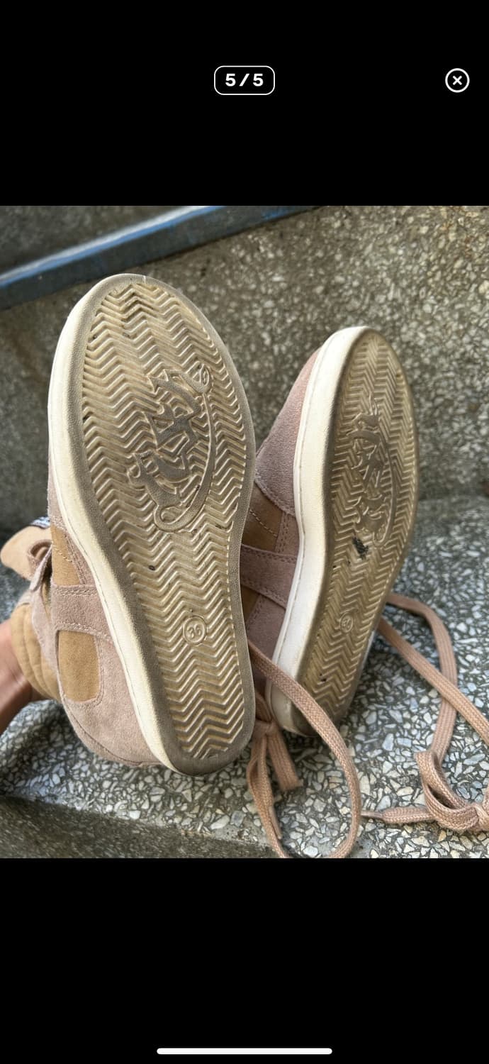 2000s ash 베이지 웨지 하이탑 스니커즈 상품이미지5