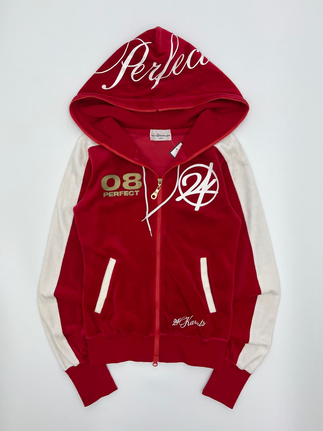 24KORTAS y2k 벨벳 후드집업 상품이미지1