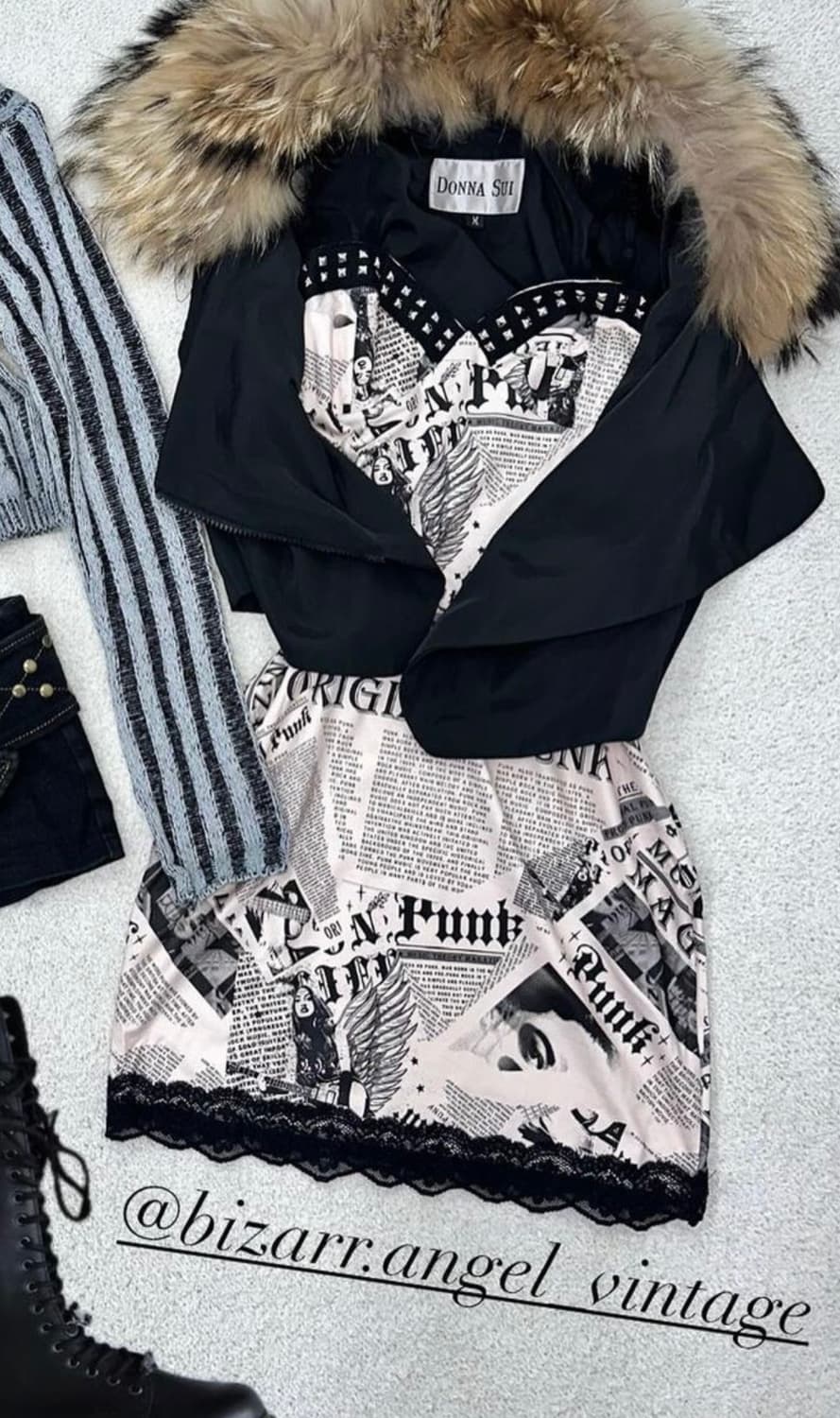 신문지 빈티지 원피스 상품이미지1