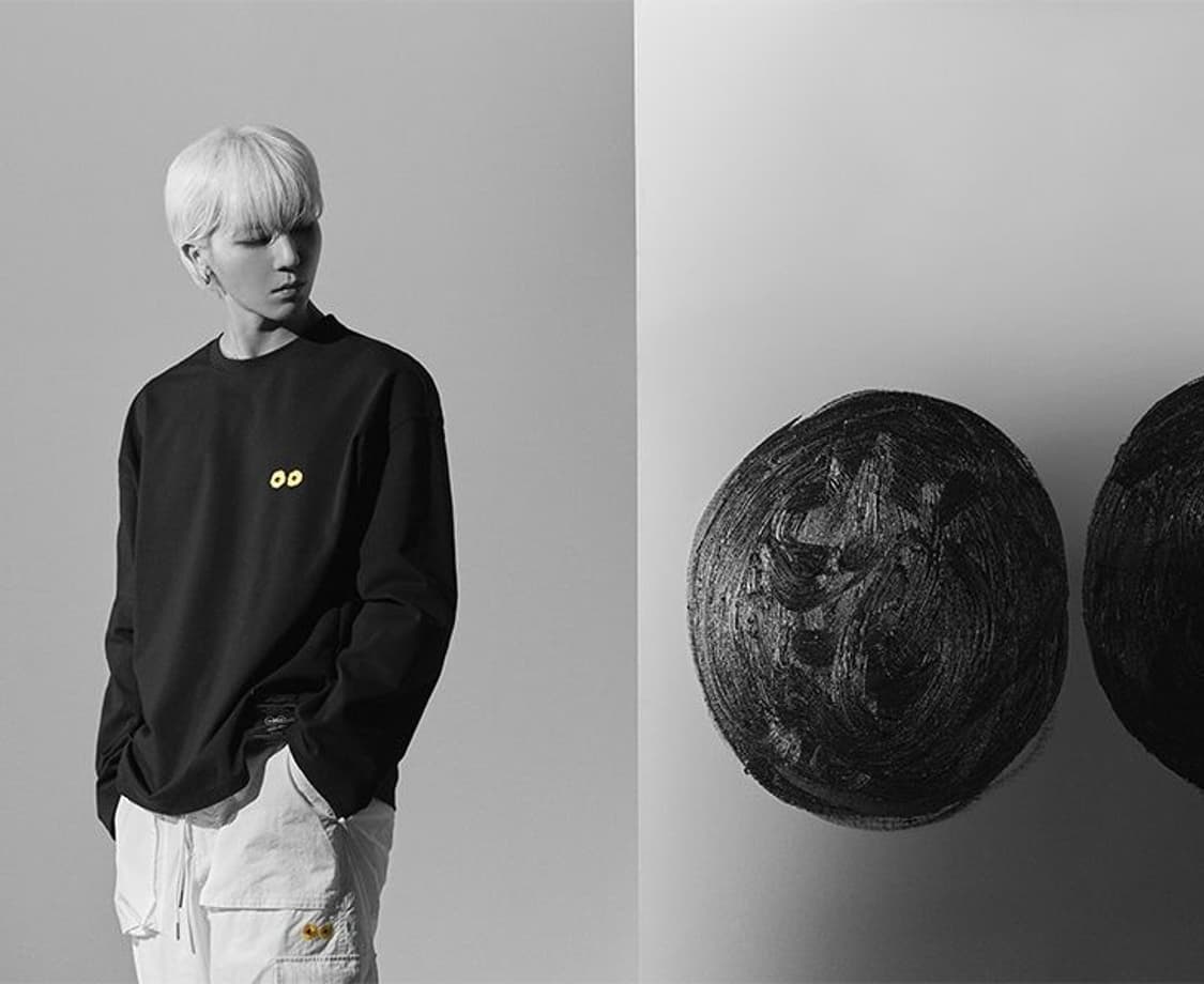 송지오X송민호 컬렉션 블랙썬플라워 긴팔티 상품이미지1