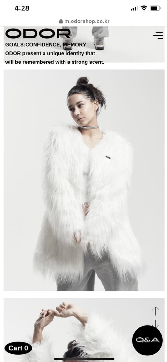 오도어 화이트 퍼자켓  상품이미지4