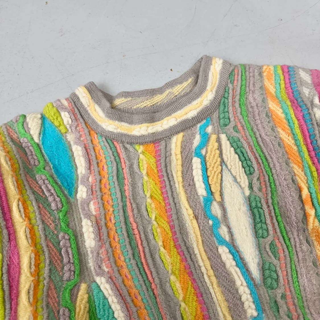 쿠지 오스트레일리아 멀티컬러 케이블 니트 상품이미지3