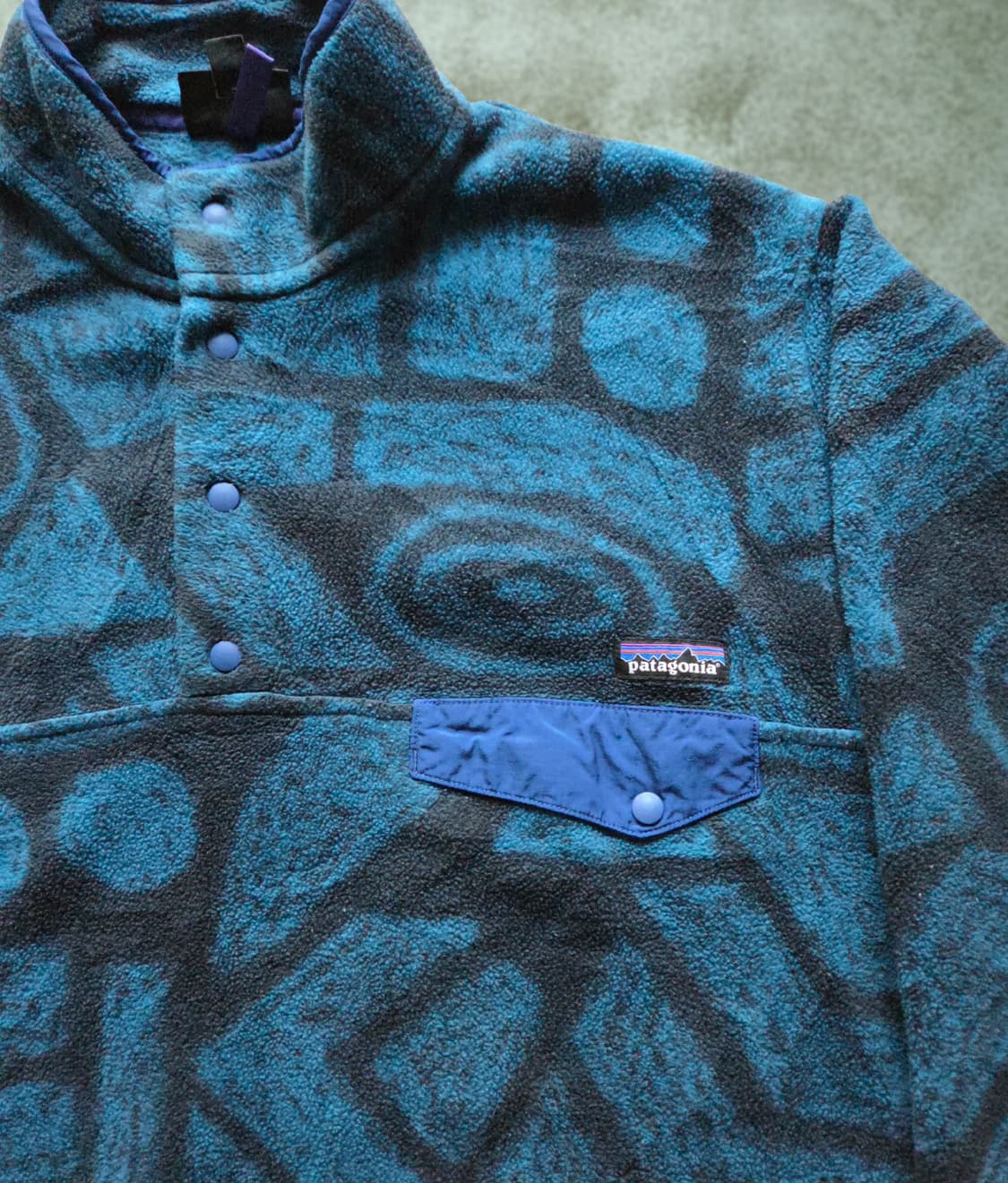 (L)파타고니아 15s Mexico 블루 기하학 패턴 신칠라 상품이미지2