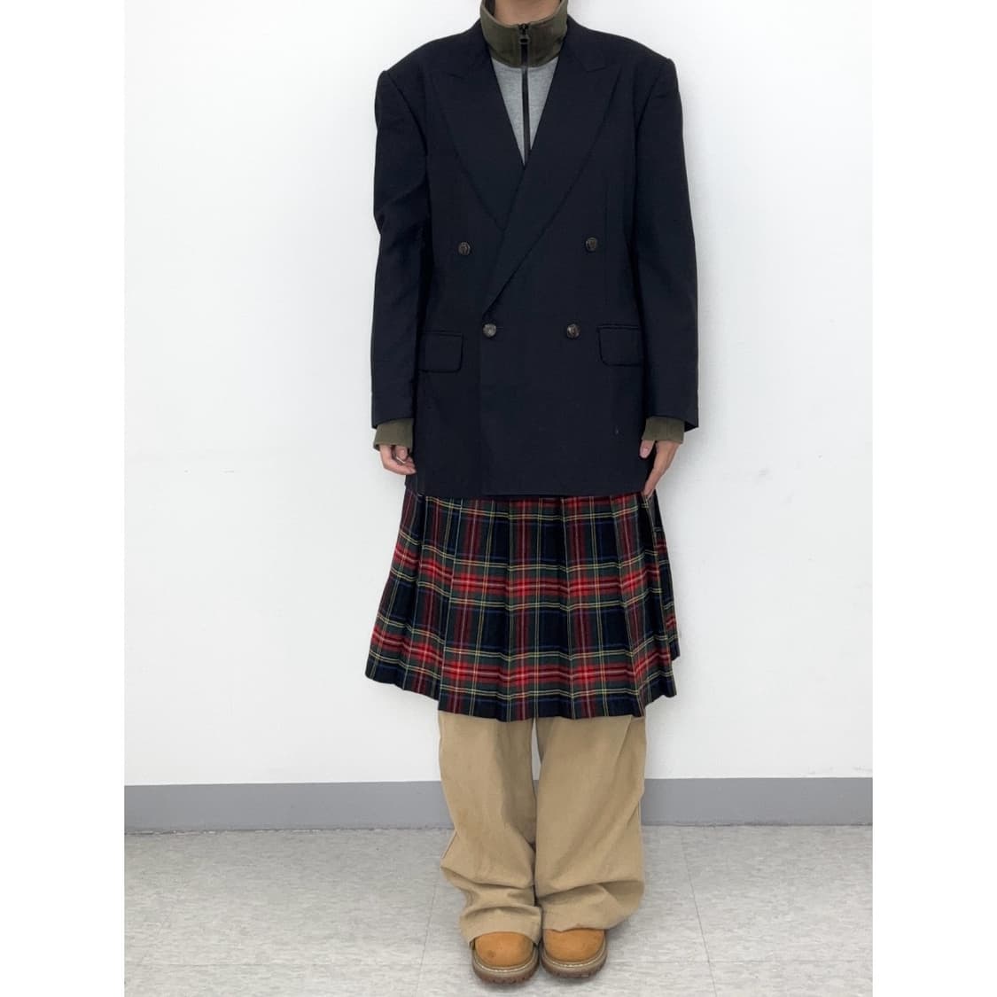 빈티지 네이비 블레이저 울 자켓 상품이미지2