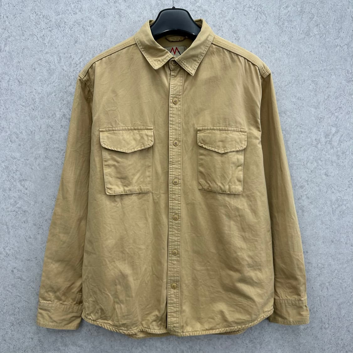 3XL 남자 더블 포켓 헤비 코튼 셔츠 상품이미지1