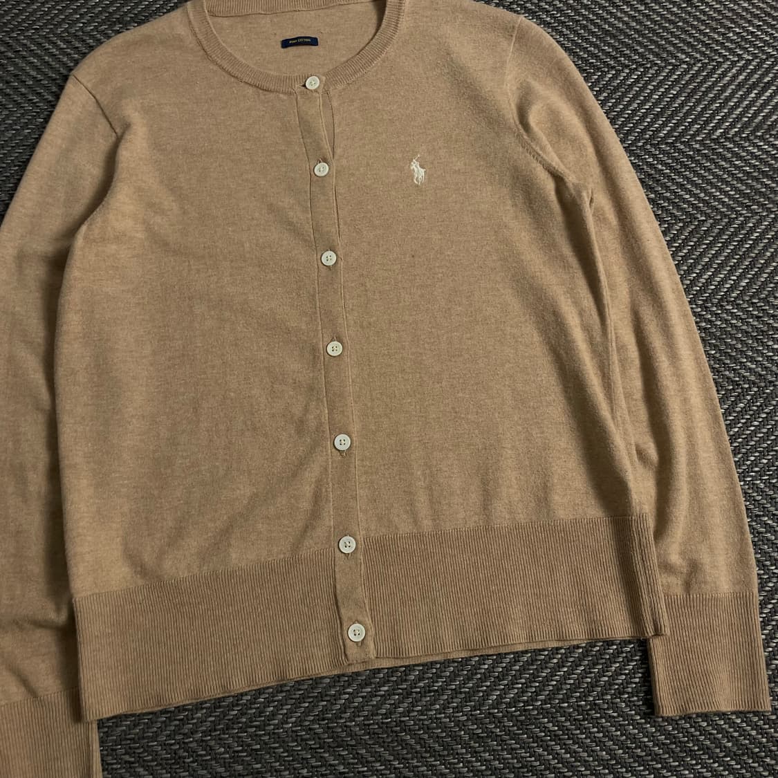 폴로 랄프로렌 우먼스 피마코튼 베이지 가디건 y 3781 상품이미지3