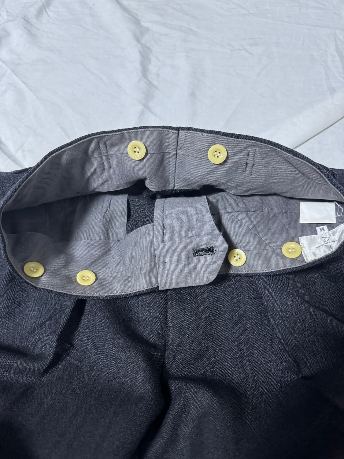 요지야마모토 lq ys for men 헤링본 울 슬랙스 구르카 팬츠 상품이미지7