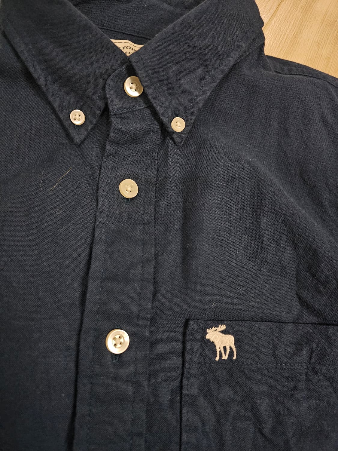 [L] 아베크롬비 앤 피치 네이비 버튼다운 셔츠 상품이미지3