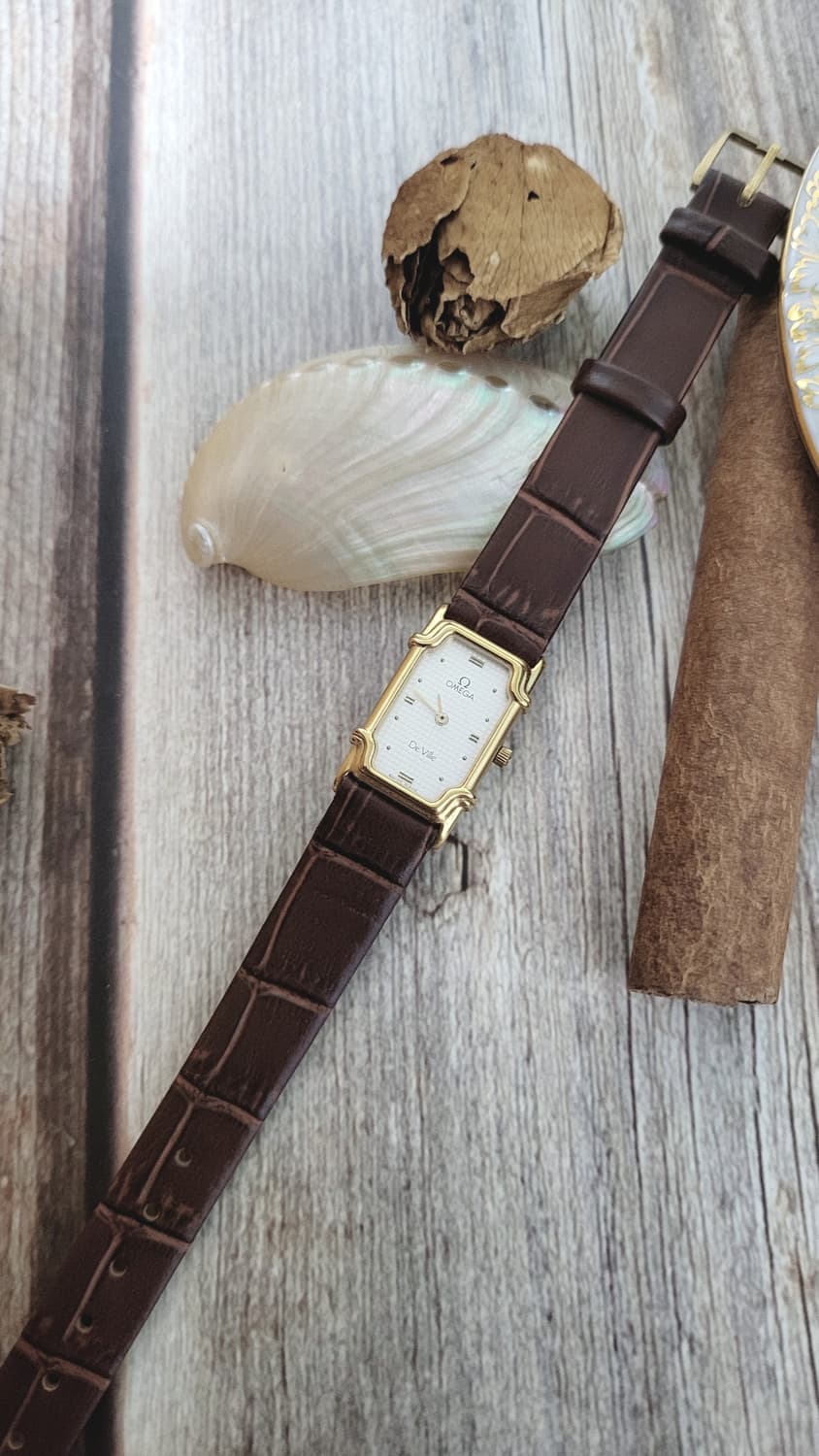 정품 오메가 드빌 Challenge 탱크 쿼츠 시계 상품이미지7