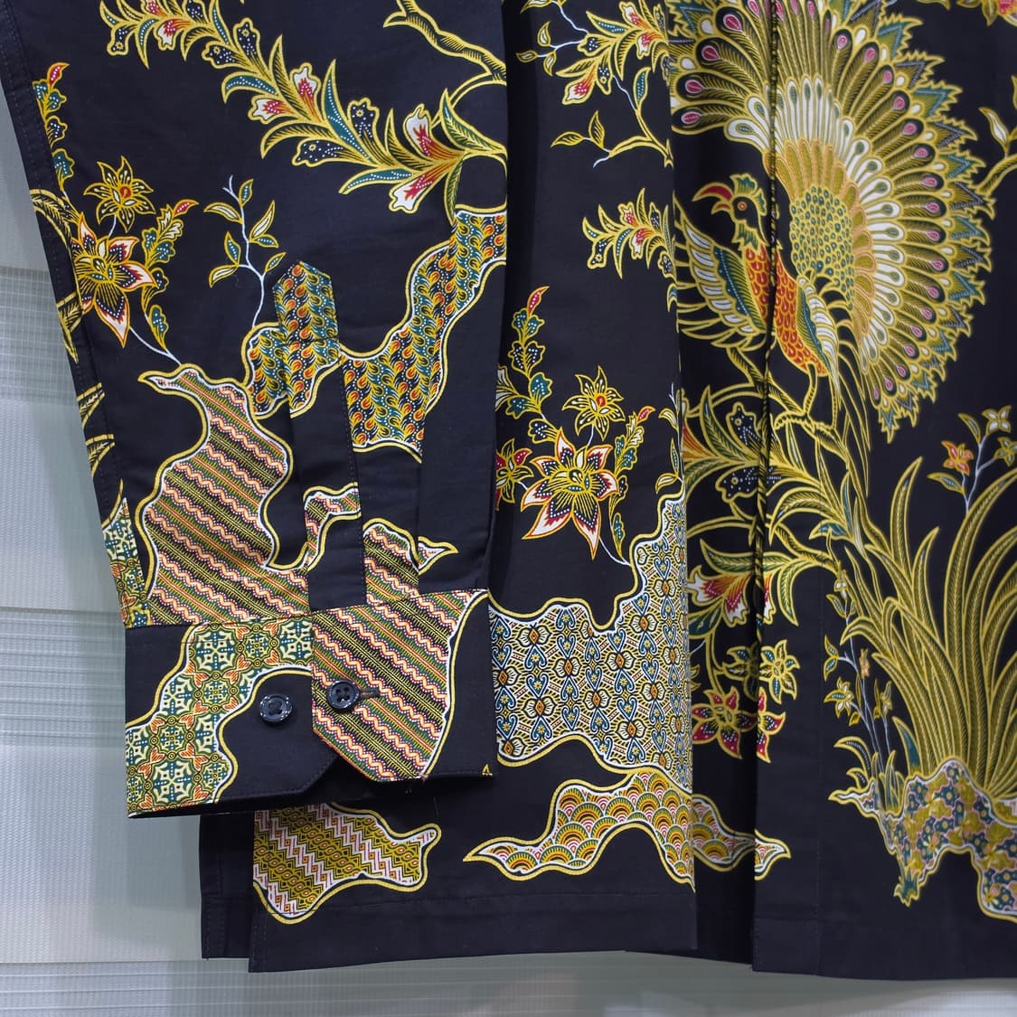 빈티지 Batik Keris 공작문양 셔츠- L정도 상품이미지3