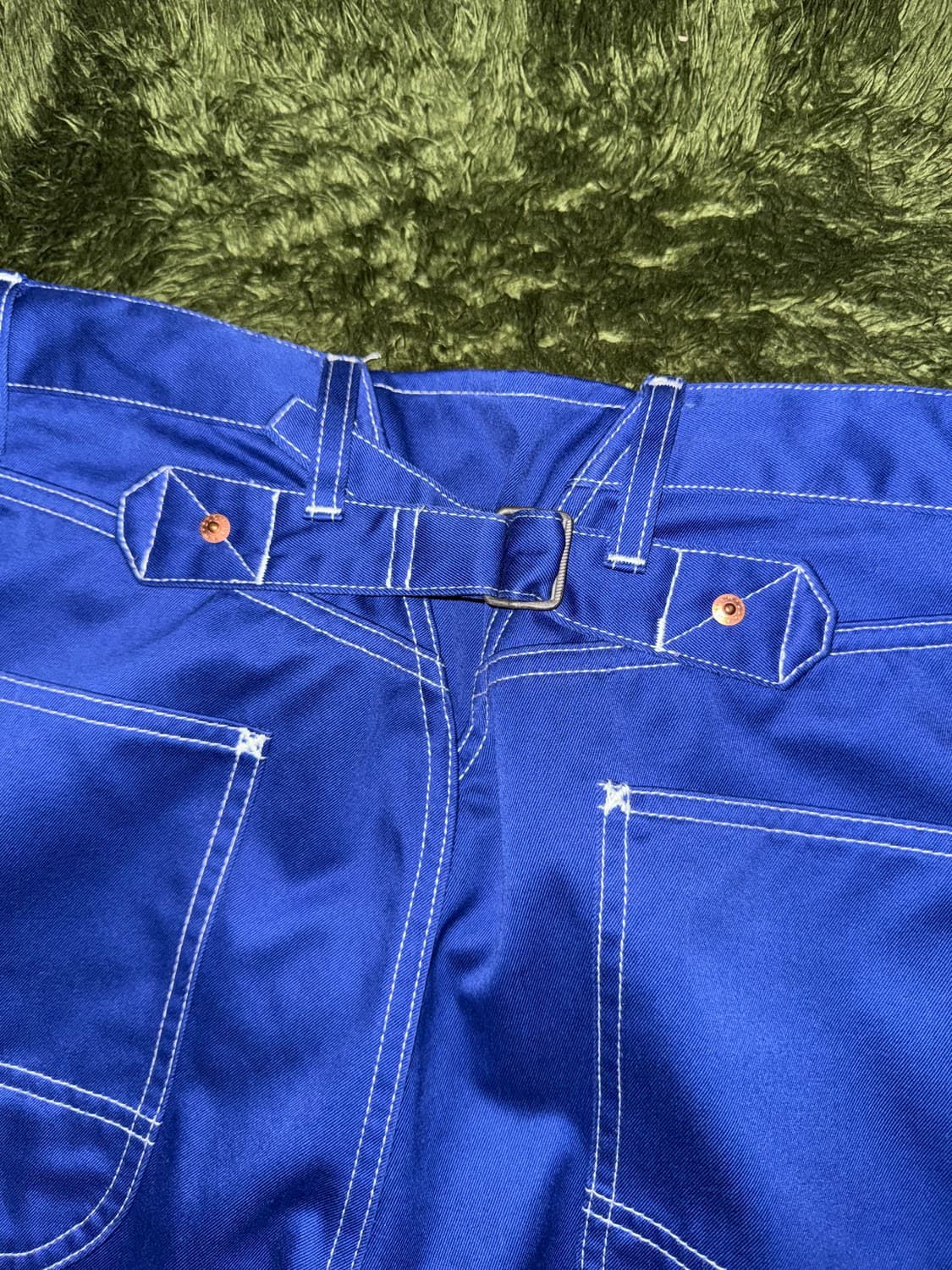 [M] 준야와타나베 꼼데가르송 19FW 신치백 디테일 코튼 팬츠 블루 상품이미지10