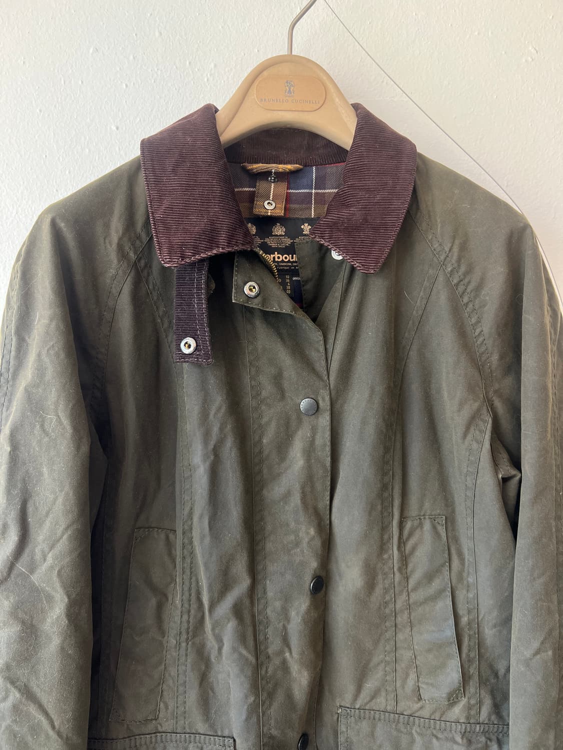 바버 여성 카키 왁스자켓 헌팅자켓 상품이미지1