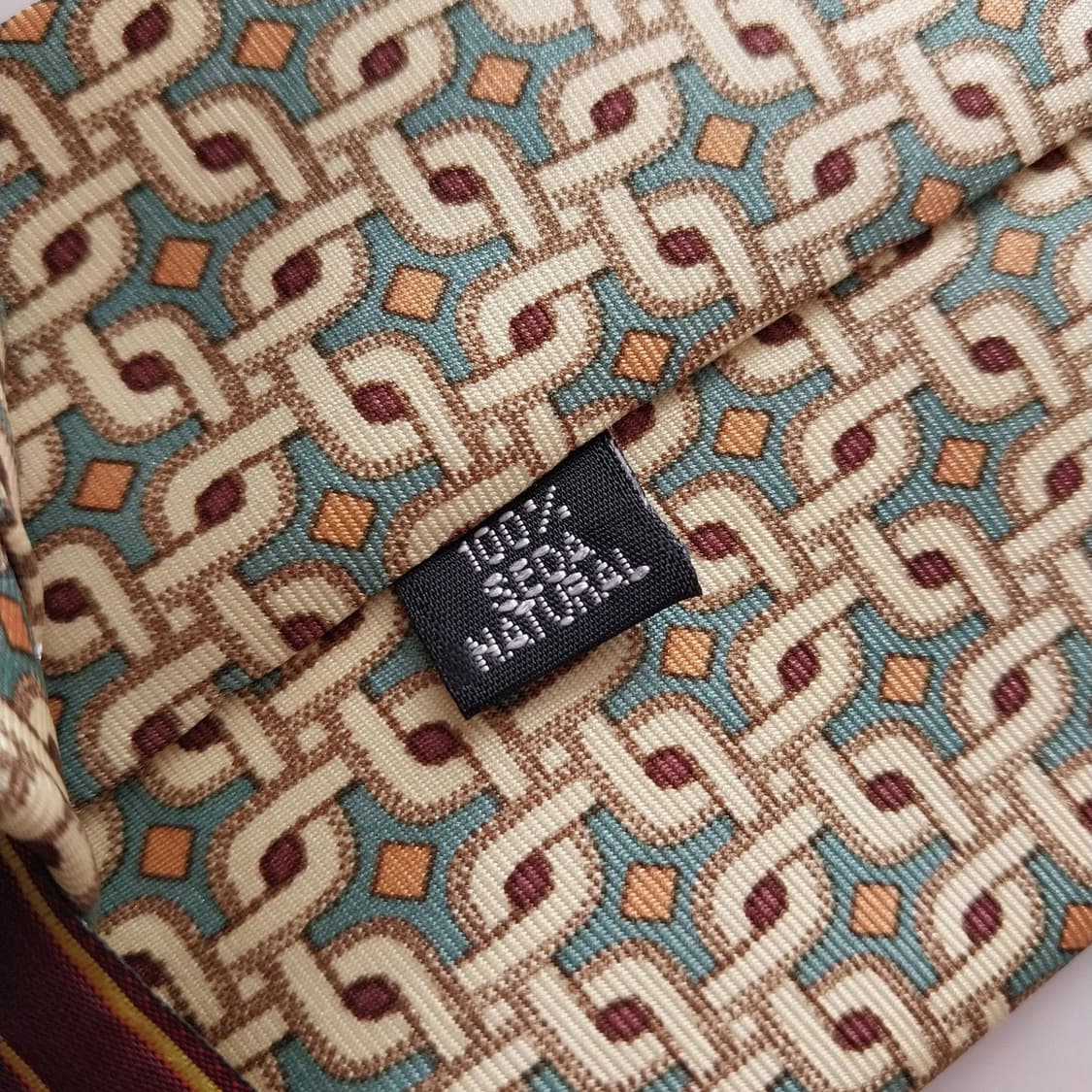 안젤로 빌로레세 실크 기하 패턴 넥타이 9.7cm A+~A등급 K1312 상품이미지10