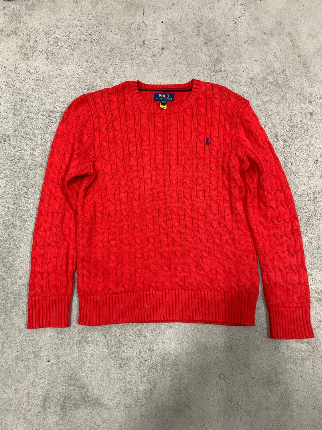 폴로 랄프로렌 케이블 니트 레드 상품이미지1