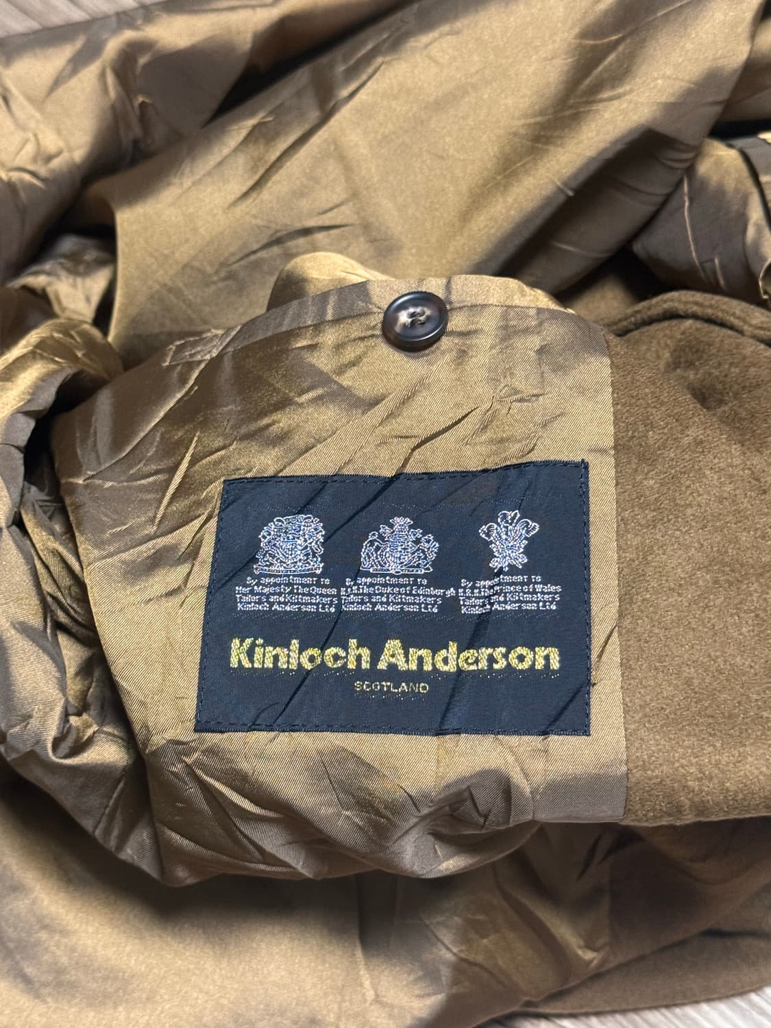 [L] 킨록 앤더슨 캐시미어 100% 클래식 브라운 코트 상품이미지5