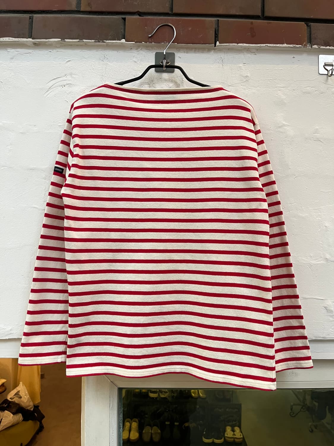 Saint James 레드 스트라이프 긴팔티 S 상품이미지9