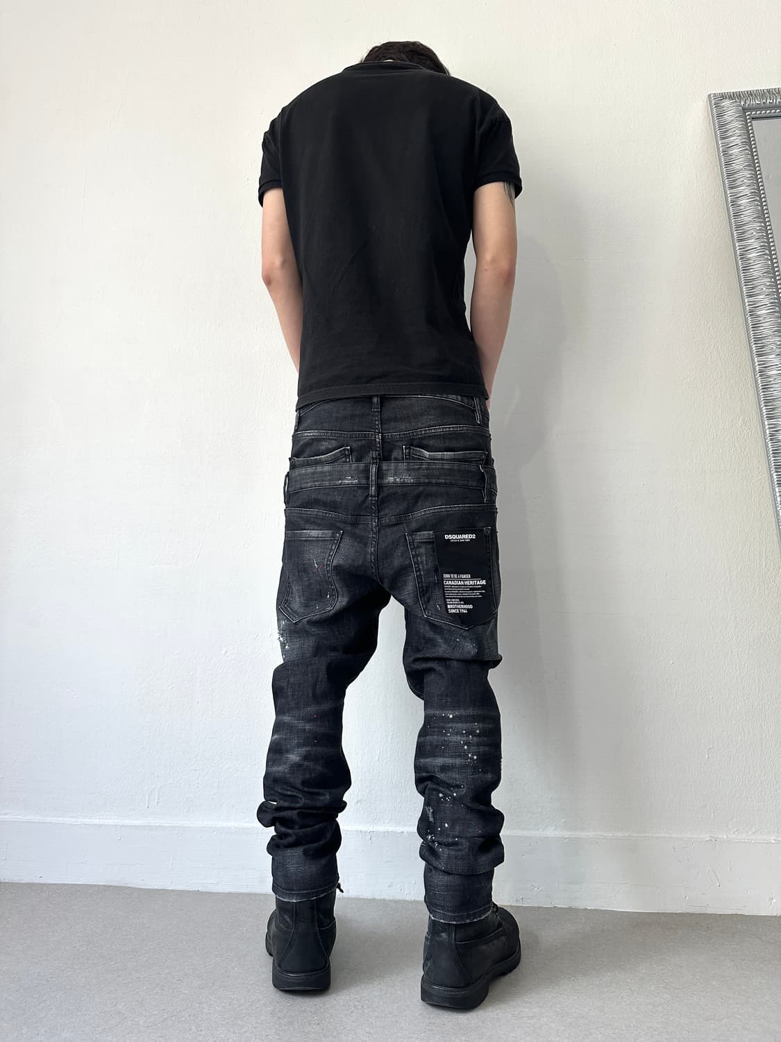 디스퀘어드 아카이브 더블 레이어드 새깅 슬림진 상품이미지2