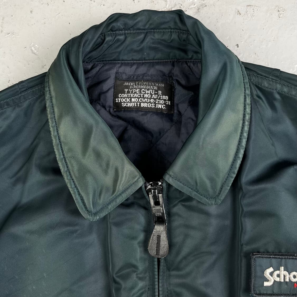 빈티지 Schott CWU-R 플라이트 봄버 자켓 상품이미지4
