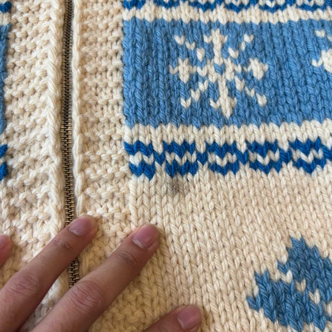 빈티지 눈꽃 자수 코위찬 자켓 상품이미지5