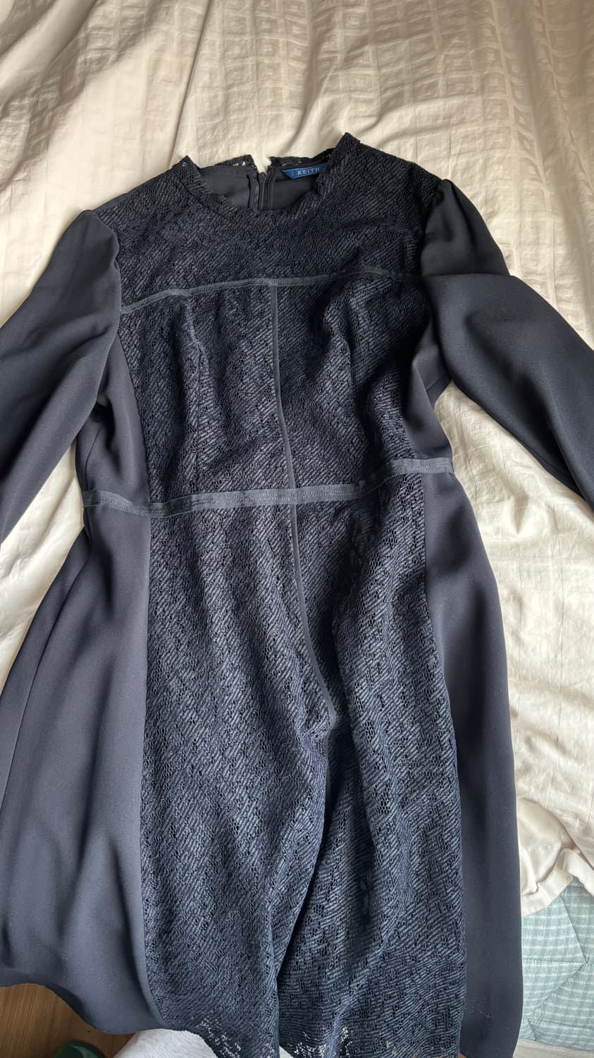 KEITH(키이스) 네이비 레이스 원피스 상품이미지1