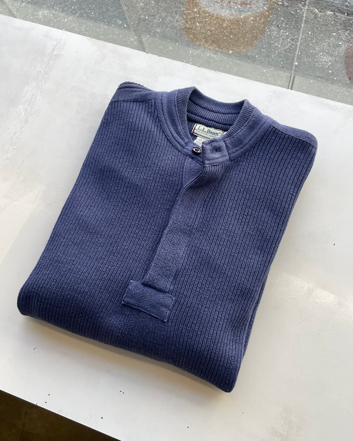 90s USA LL bean Henley neck camp sweater 상품이미지1