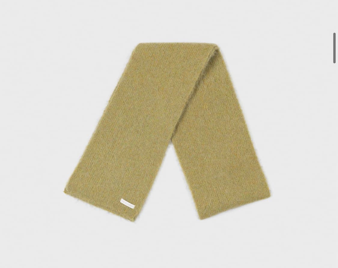 로우클래식 소프트 알파카 머플러 올리브 색상 상품이미지2