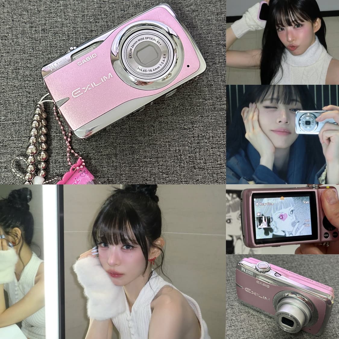 프나 채영 차정원 디카 🎀 카시오 엑슬림 ex-z550 (핑크) 상품이미지1