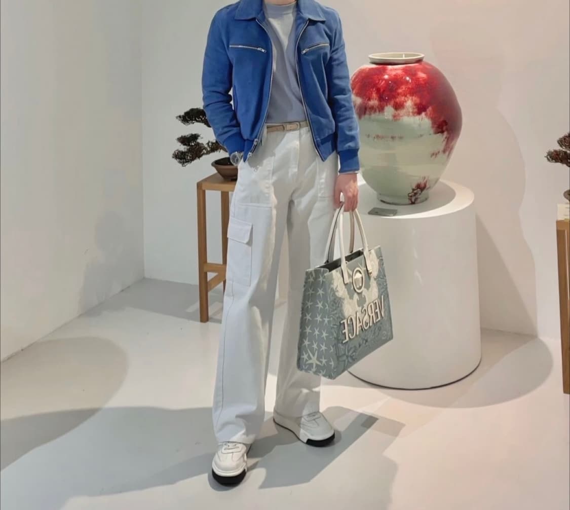 베르사체 프린트 라지 캔버스 토트백 상품이미지5