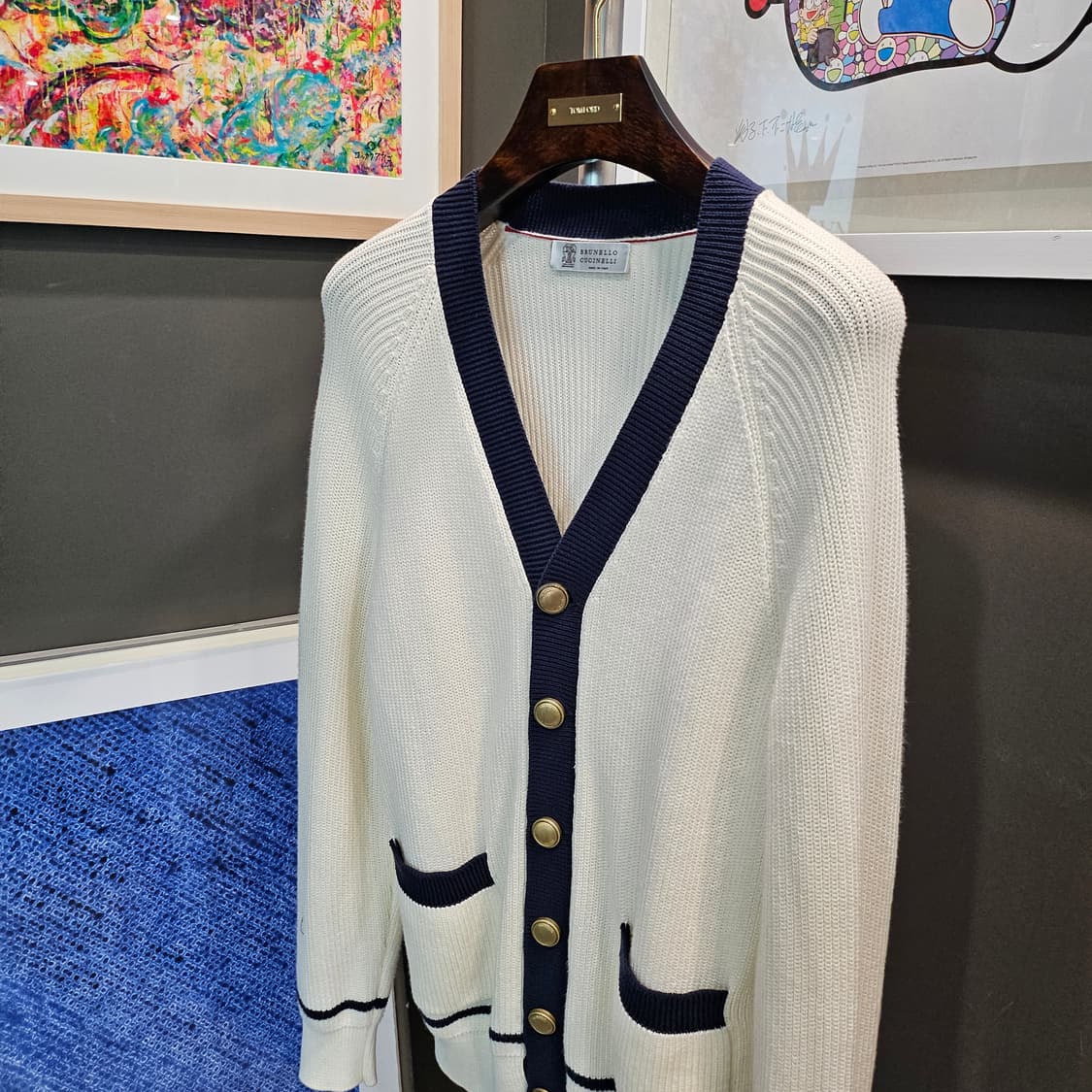 브루넬로 쿠치넬리 금장 스테디라인 코튼 가디건 상품이미지2