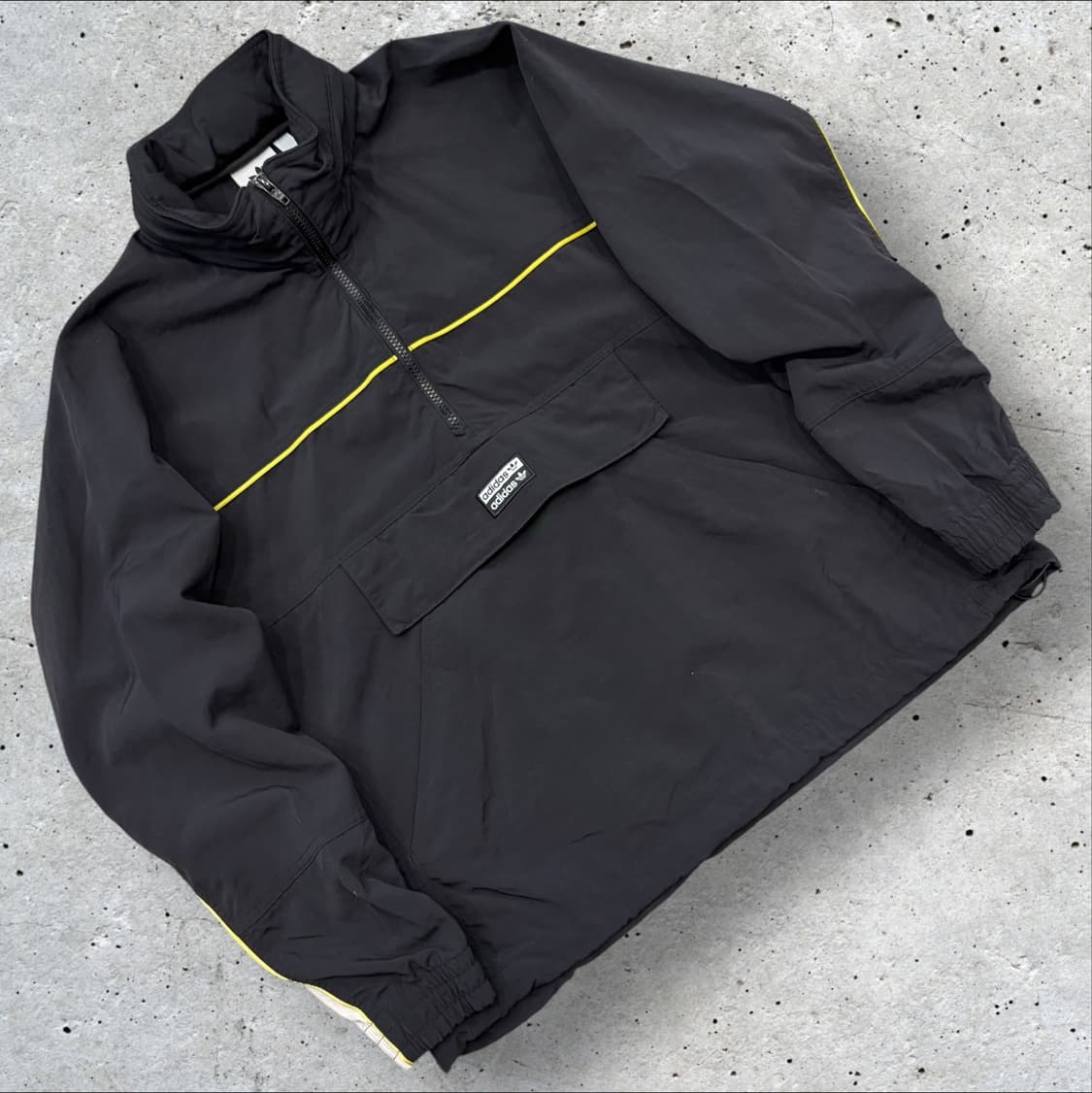 [M] 아디다스 블랙/화이트 반집업 아노락 바람막이 자켓 B531 상품이미지2