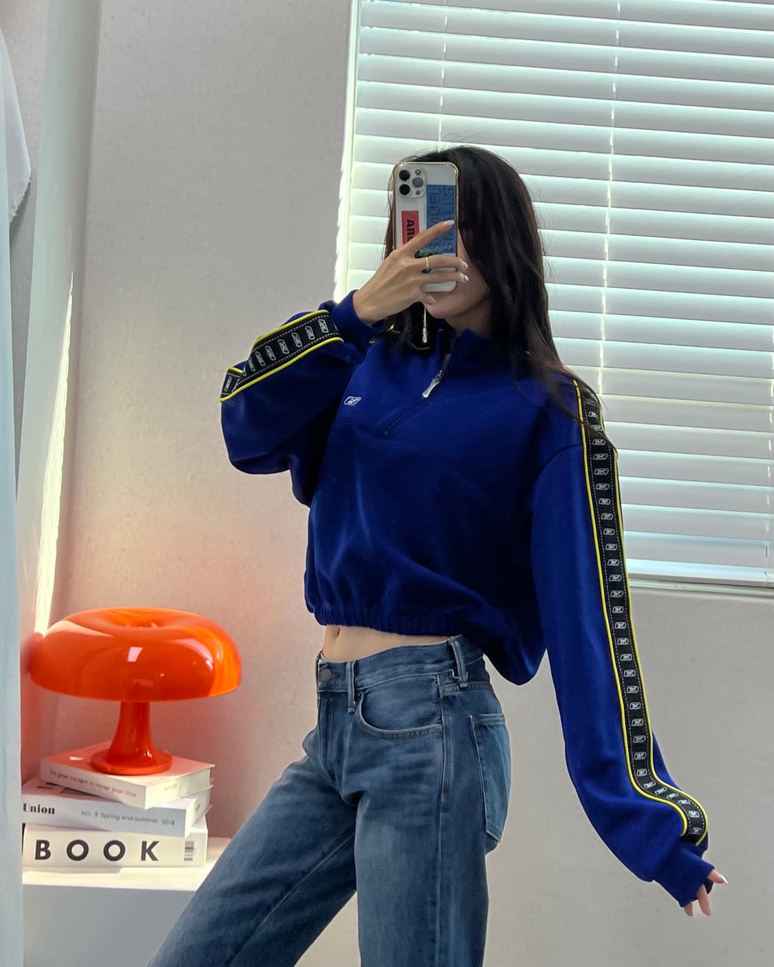 (WOMEN)리복 크롭 맨투맨-M1357 상품이미지6