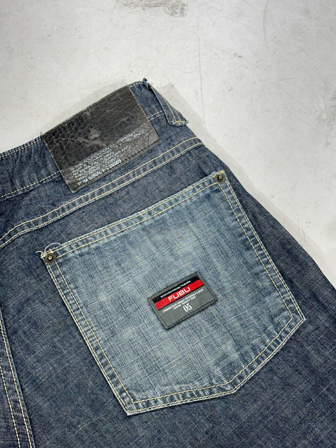 00s 후부 진청 올드스쿨 스케이트 힙합 버뮤다 데님 반바지  상품이미지6