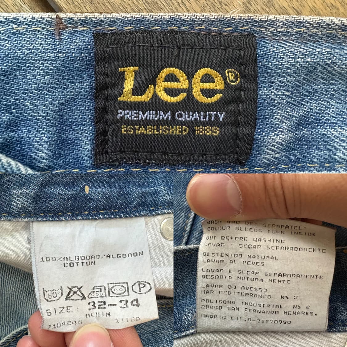 90s~00s 리 Lee 버튼 플라이 스트레이트 데님 팬츠 상품이미지9