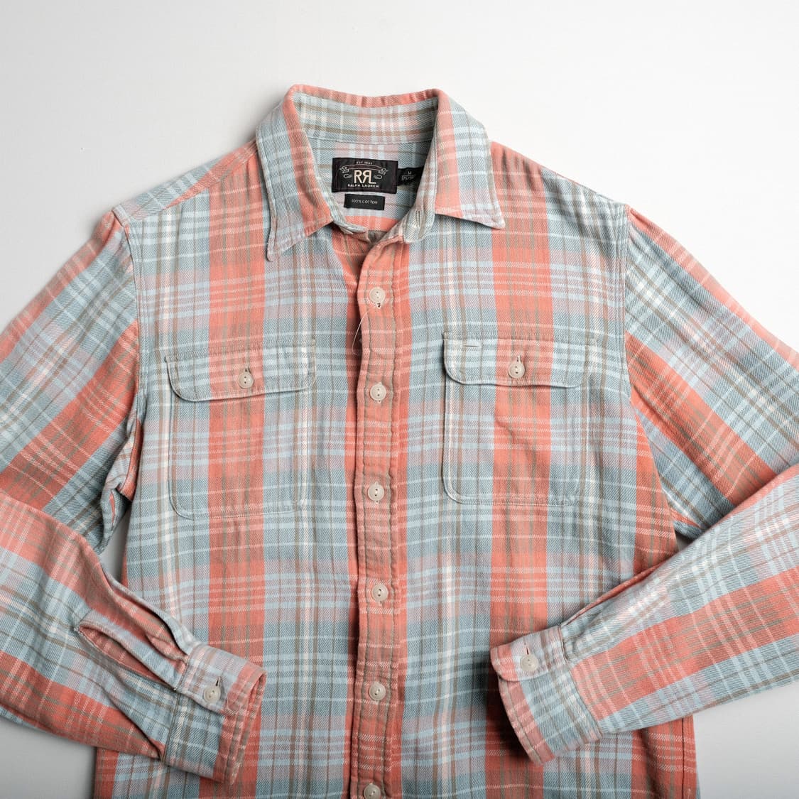 RRL 더블알엘 플란넬 체크 셔츠 M(100)사이즈 상품이미지3