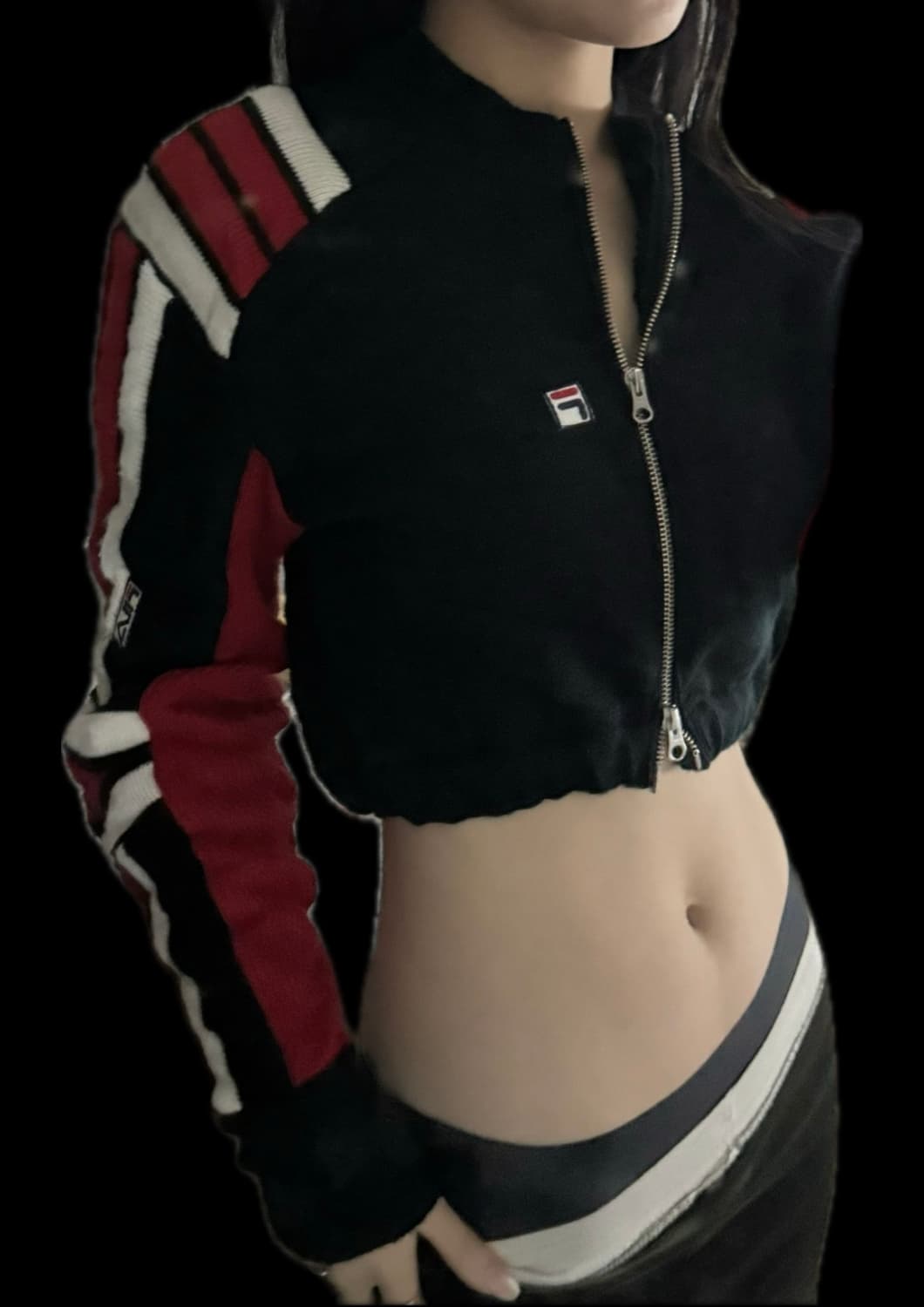 홍대빈티지샵구매)휠라 투웨이 집업 가디건 상품이미지1