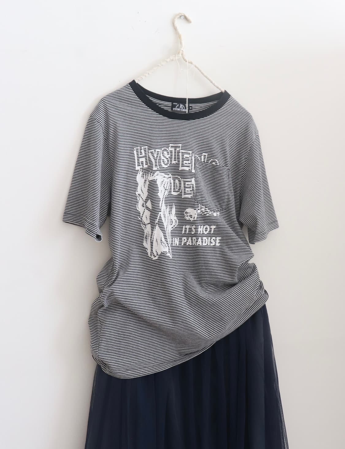 [Hysteric Glamour] Grunge Stripe T-shirt 상품이미지3