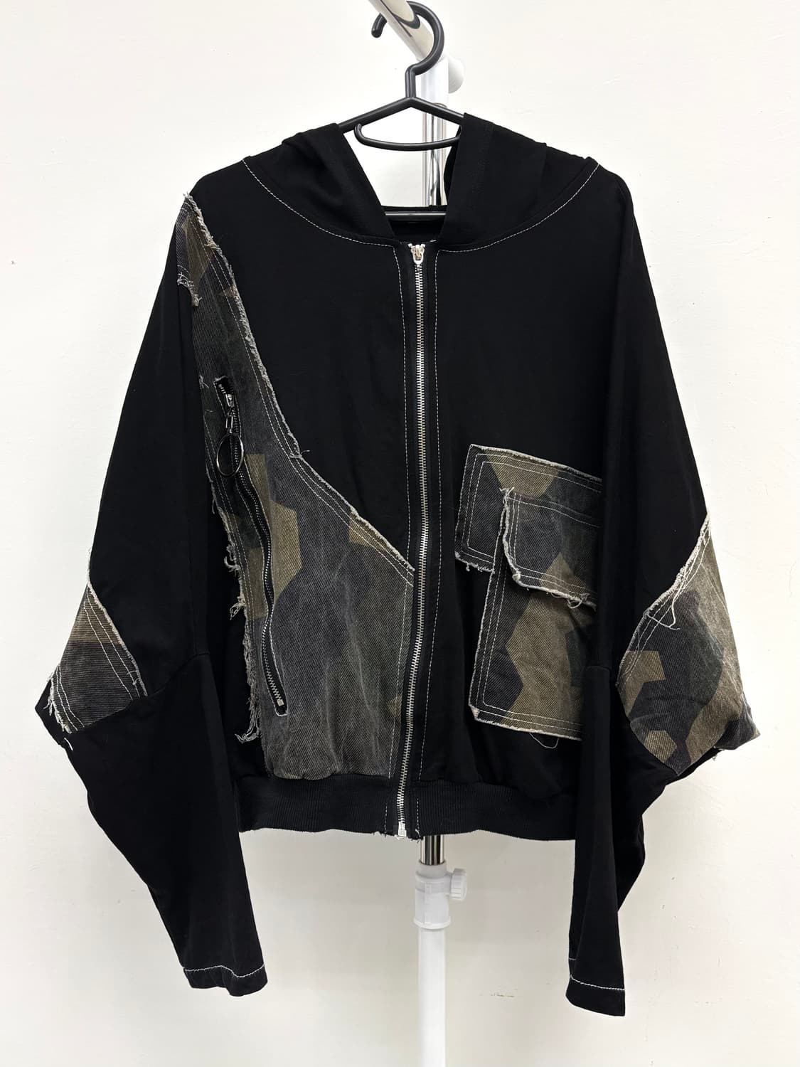 빈티지 카모 그런지 후드집업 상품이미지6