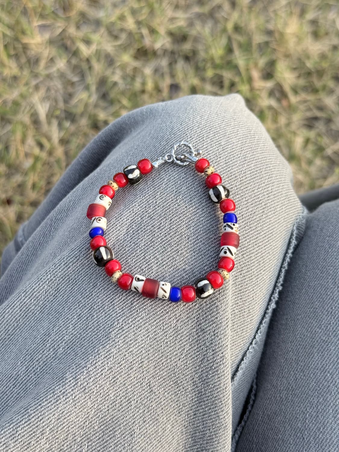 핸드메이드 빈티지무드 비즈팔찌 상품이미지2