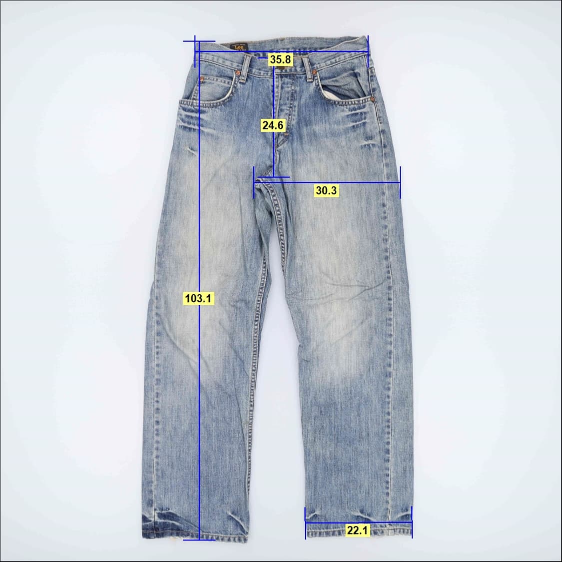 [30] LEE 워싱 빈티지 청바지 데님팬츠 1231H2 상품이미지9