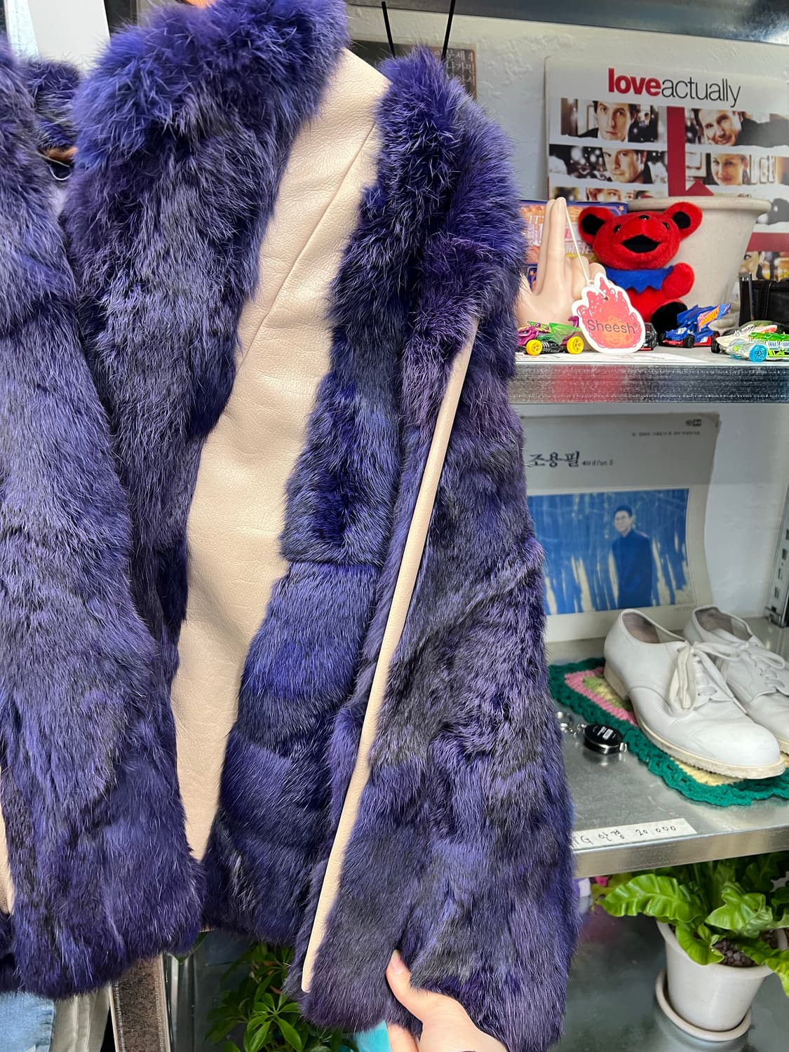Deep Purple faux Fur Jacket 상품이미지3