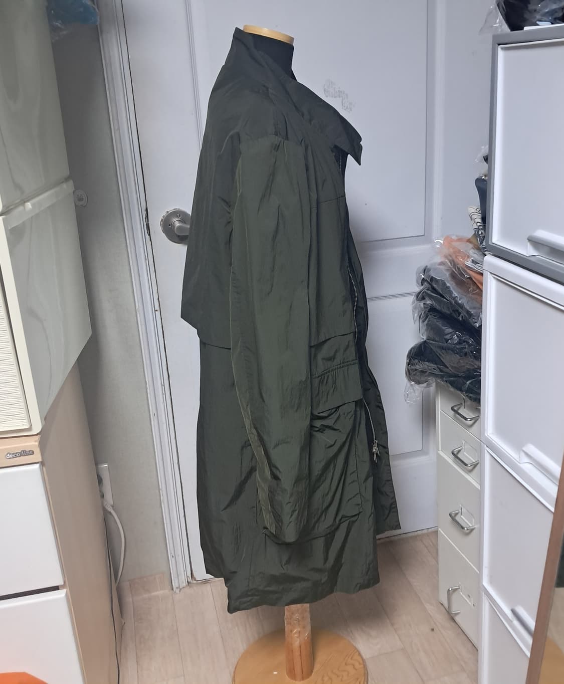 Panicale 빠니깔레 카키 트렌치 코트 야상 M(상태상급) 상품이미지4